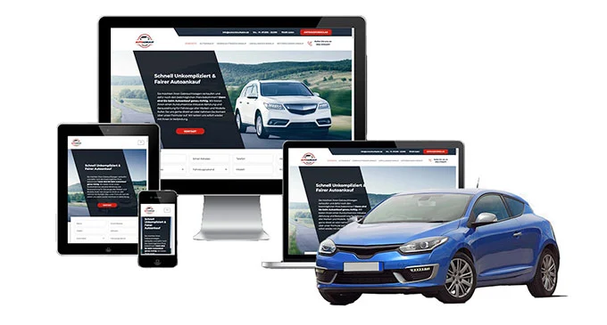 ankauf mobil Ankaufseite mobil – Autoankauf Pfungstadt mit rotem PKW